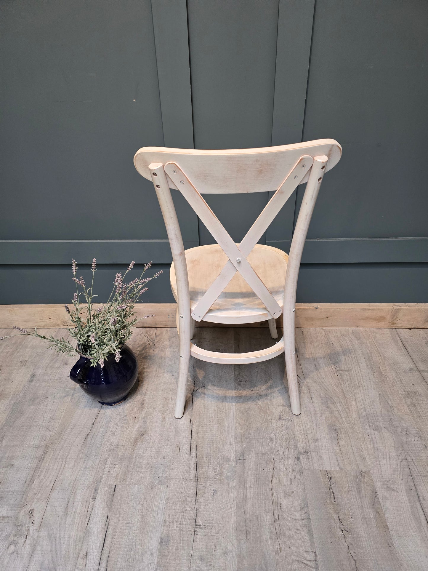 Farmhouse Limewash Crossback Chair
