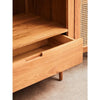 Lyon 2 Door Natural Rattan And Oak Cabinet