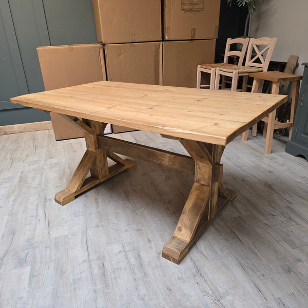 Ex display farmhouse trestle table