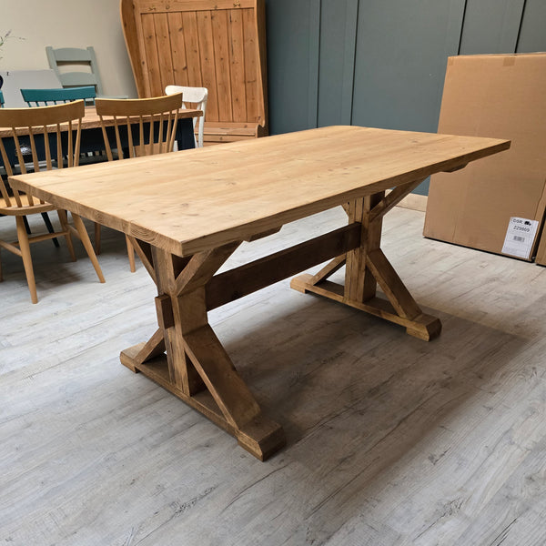 Ex display farmhouse trestle table
