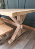 The 'Oxford' trestle table (pictured with the clear wax finish)