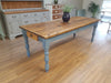 The 'Greek Blue' Table (pictured with the dark oak finish)