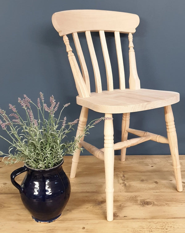 Slat back farmhouse chair