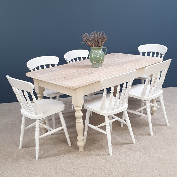 The 'White washed' Reclaimed Farmhouse Table