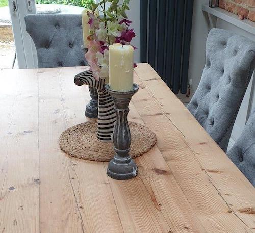 Reclaimed wood table top