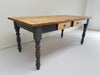 The Burford farmhouse table with dark oak reclaimed top