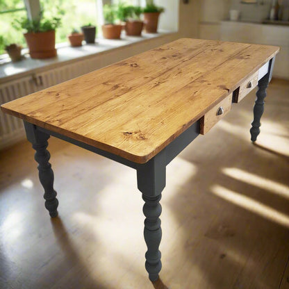 bespoke farmhouse tables made from rustic timber