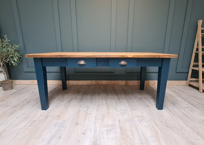 The 'Winchcombe' table is a traditional style rustic farmhouse table
