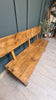 Rustic bench with back rest