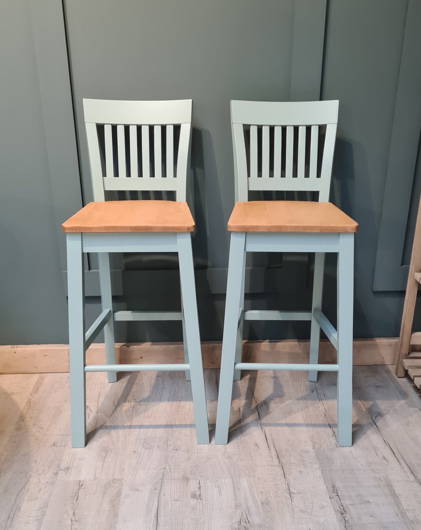 The 'Linden' High Back Stool with hard seat