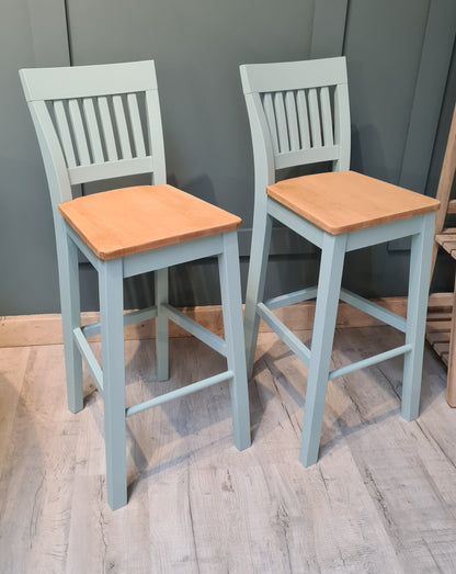 The 'Linden' High Back Stool with hard seat