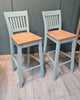 The 'Linden' High Back Stool with hard seat