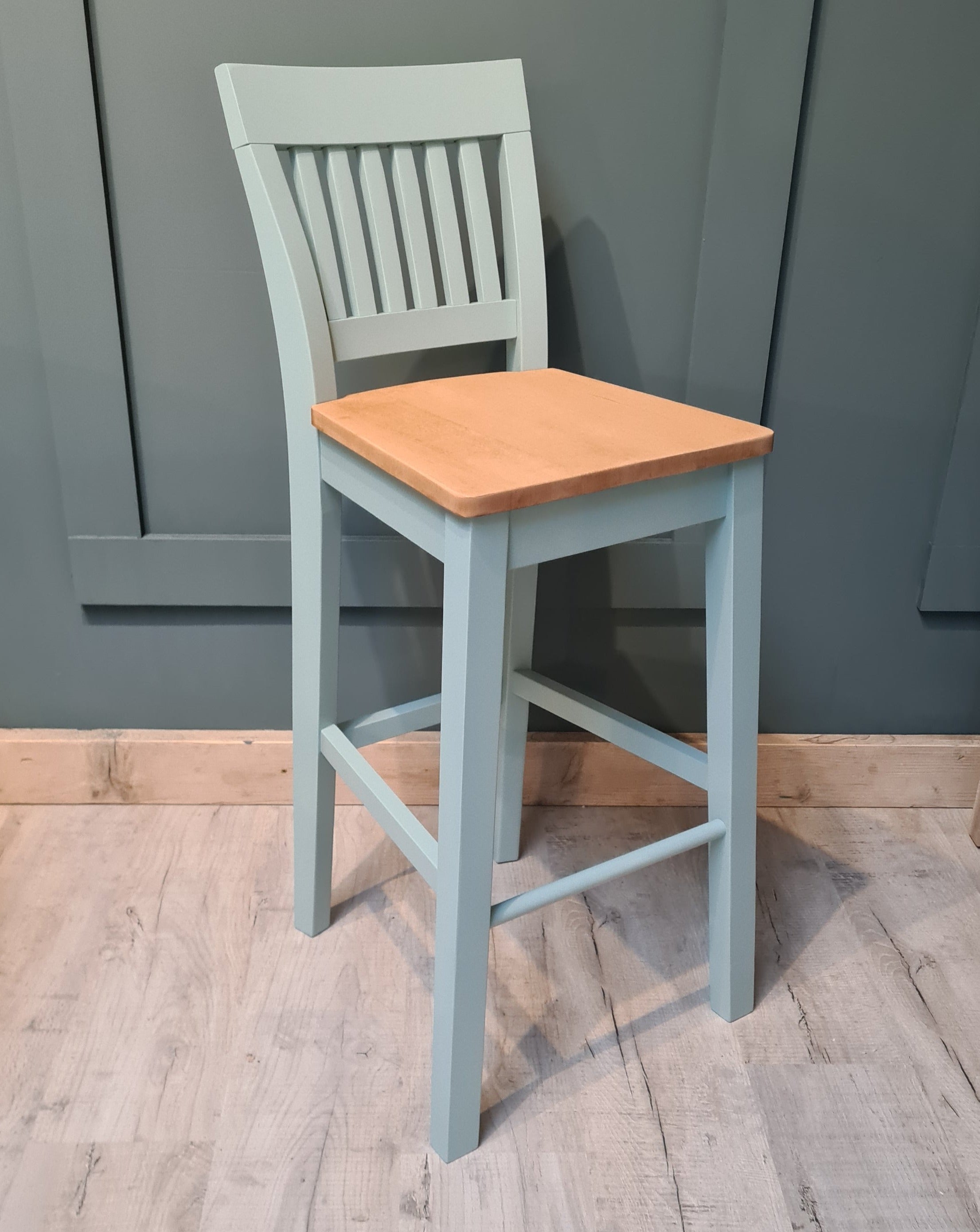 The 'Linden' High Back Stool with hard seat – Country Life