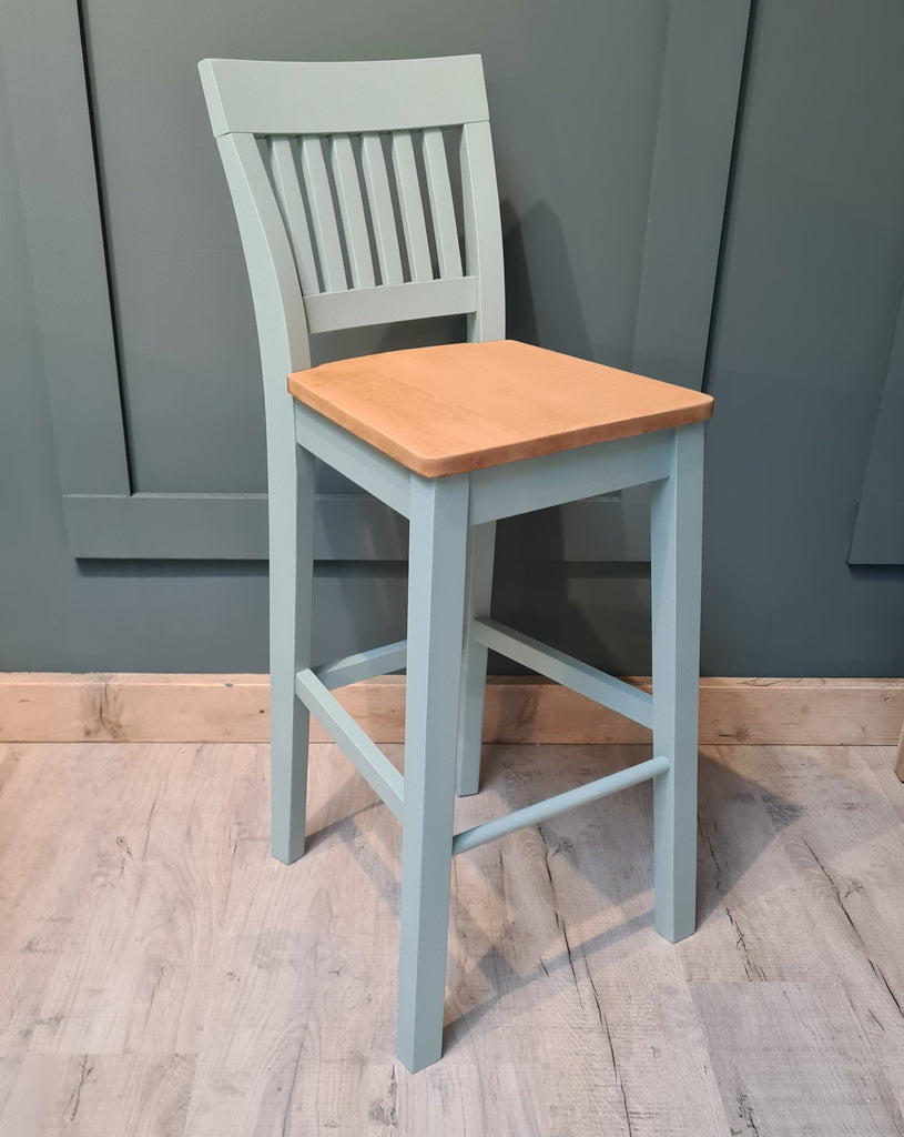 The 'Linden' High Back Stool with hard seat