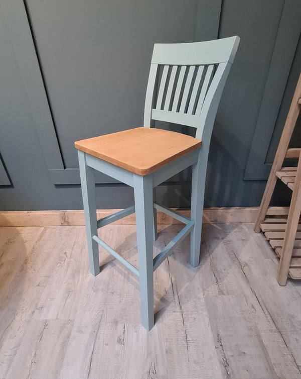 The 'Linden' High Back Stool with hard seat