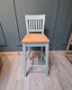 The 'Linden' High Back Stool with hard seat