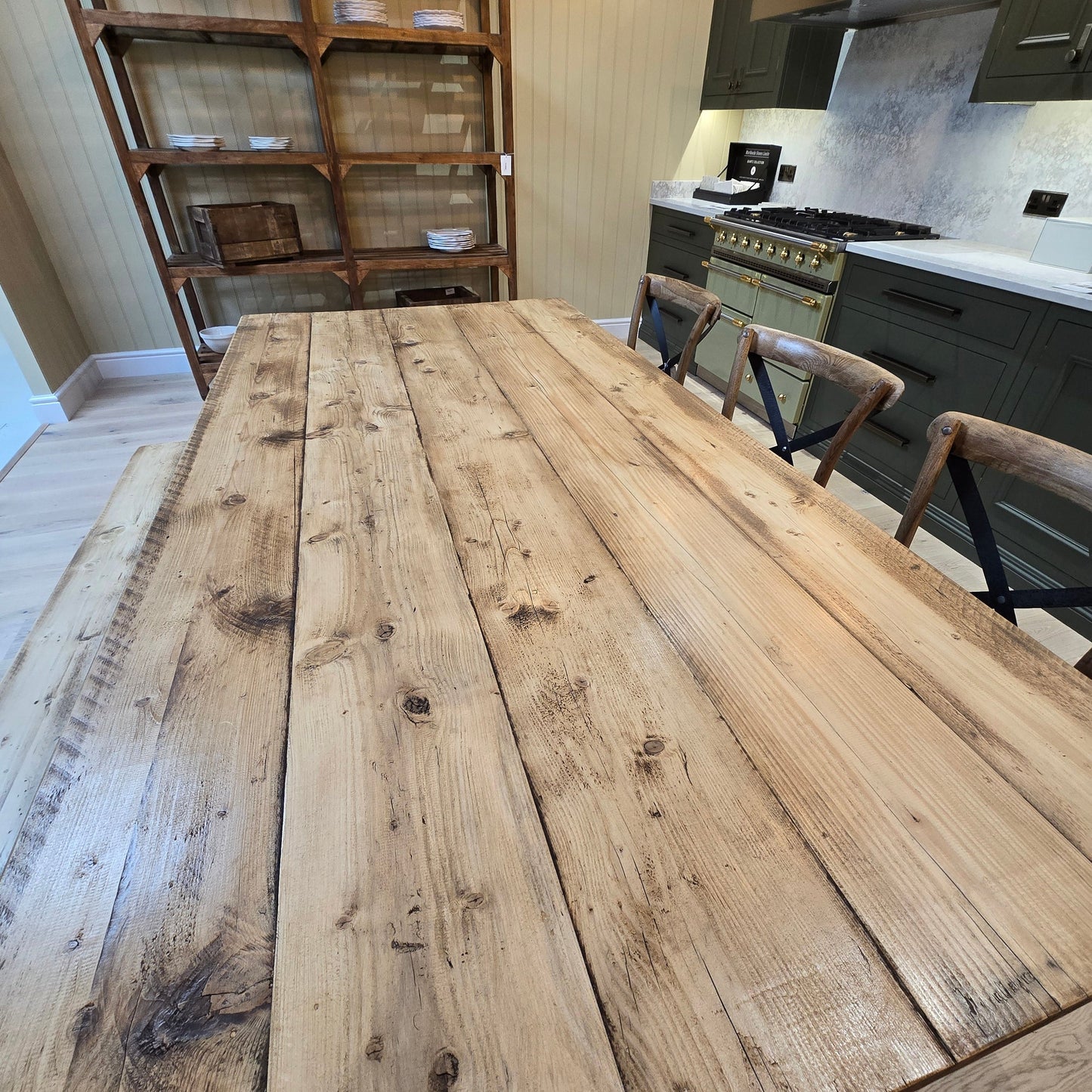 The 'Cedarhurst' (pictured with the rustic pine finish)
