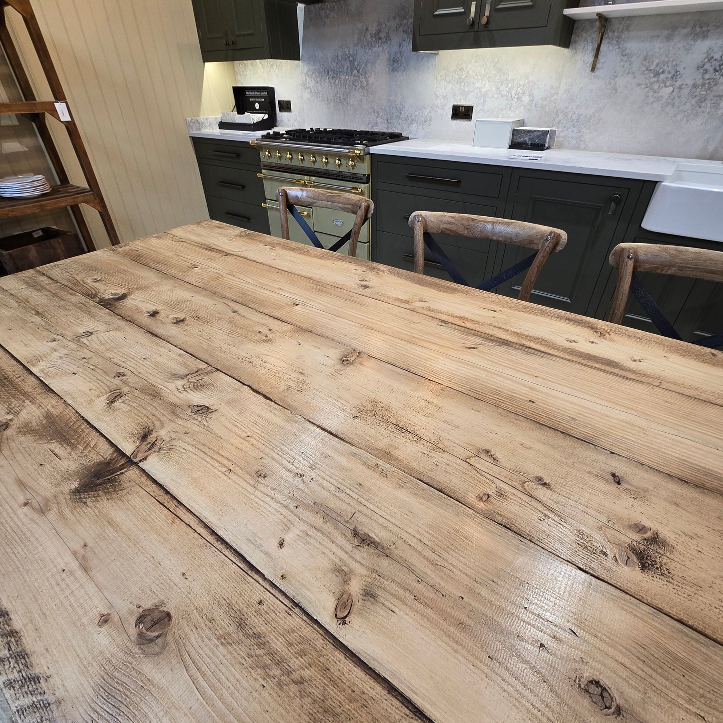 The 'Cedarhurst' (pictured with the rustic pine finish)