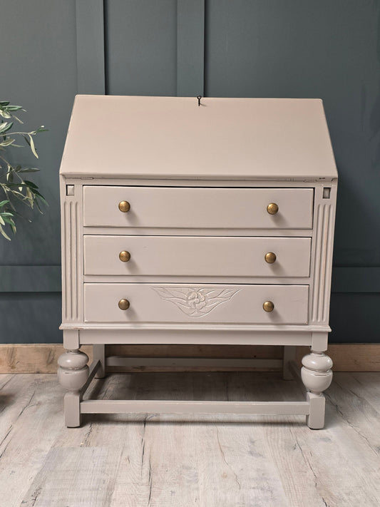 Vintage Furniture bureau Antique Refurbished Writing Cabinet desk