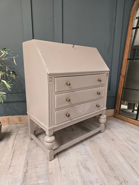 Vintage Furniture bureau Antique Refurbished Writing Cabinet desk