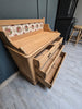 Antique pine chest with victorian tiles