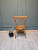 Light Rustic Cross Back Wooden Chair