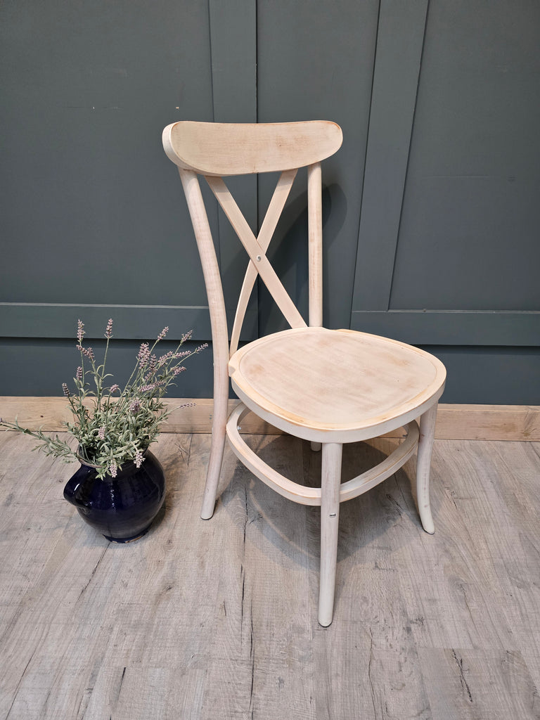 Farmhouse Limewash Crossback Chair
