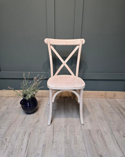 Rustic Limewash Crossback Chair