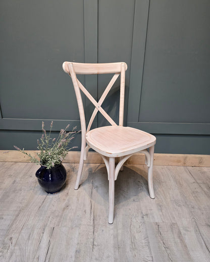 Rustic Limewash Crossback Chair