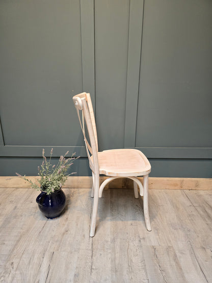 Rustic Limewash Crossback Chair
