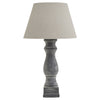 Amalfi Grey Candlestick Table Lamp With Linen Shade