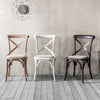 Distressed white cafe chair