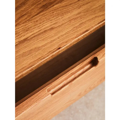 Lyon 2 Door Natural Rattan And Oak Cabinet