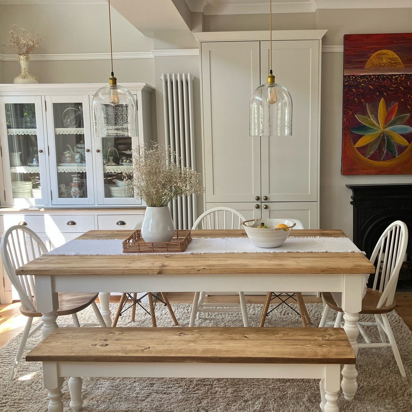  Reclaimed rusric farmhouse dining table 