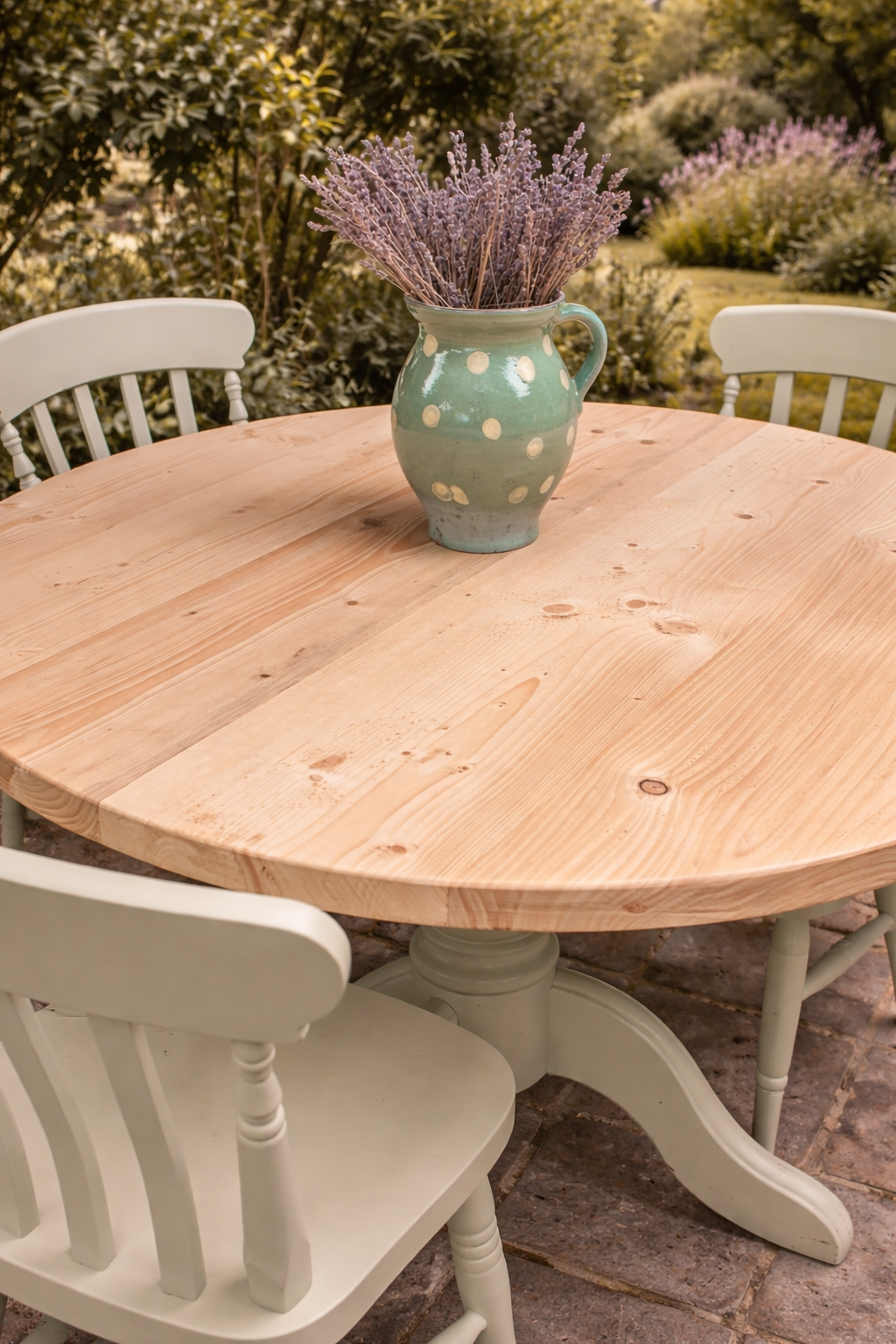 42" Round farmhouse table made from reclaimed pine