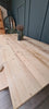 The 'Oxford' trestle table with natural rustic top and whitewashed base all made entirley from reclaimed wood