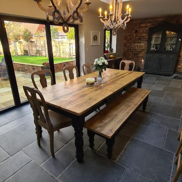 Farmhouse Table and Chairs - Any Size or Colour handmade in the UK ...
