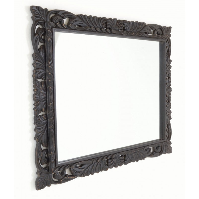 Vintage Ornate Thin Black Mirror Product Number: VIN149B