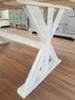 Distressed Trestle Table - Made from reclaimed wood - Any colour or size - Country Life Furniture - Quality Interiors