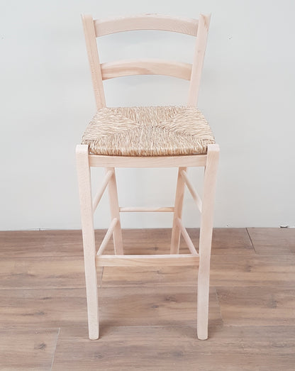 High Back Stools with rush seat - Country Life Furniture - Quality Interiors
