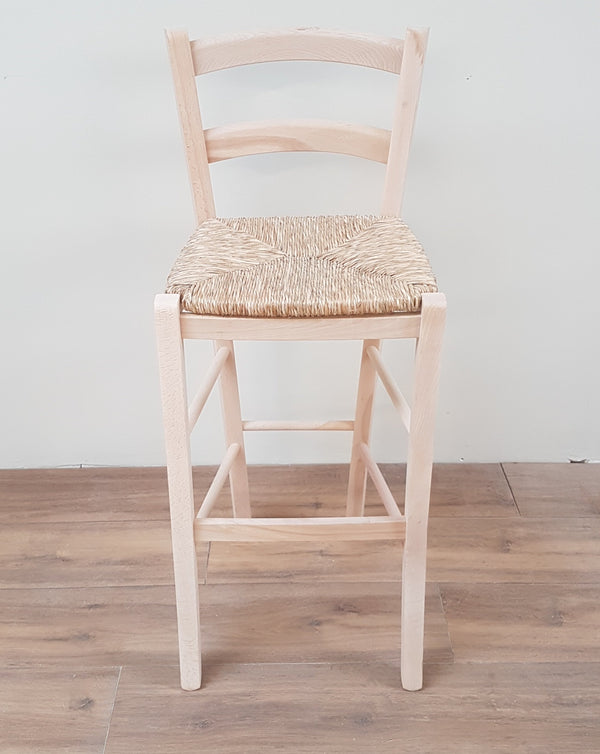 High Back Stools with rush seat - Country Life Furniture - Quality Interiors