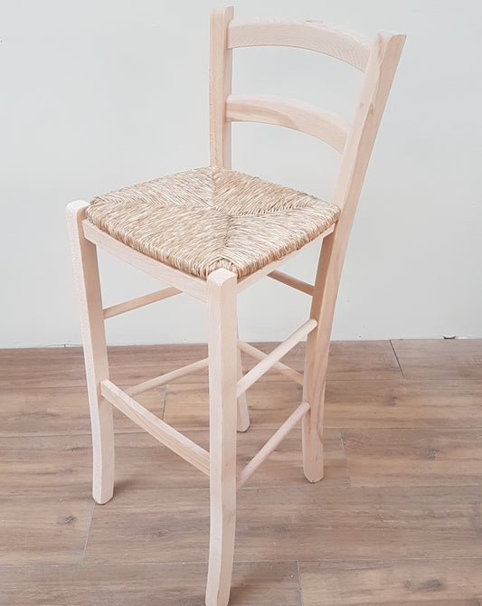 High Back Stools with rush seat - Country Life Furniture - Quality Interiors