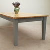 Antique farmhouse table with tapered legs - Made From Reclaimed Wood (Distressed Wooden Top)