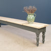 Rustic bench painted in 'Downpipe'