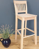 The 'Linden' High Back Stool with hard seat