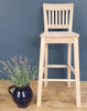 The 'Linden' High Back Stool with hard seat