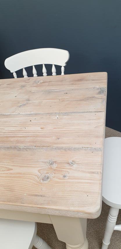 The 'White washed' Reclaimed Farmhouse Table