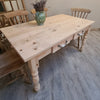 Waxed all over traditional farmhouse table   - Made From Reclaimed Wood (Distressed Wooden Top