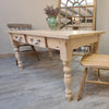 Waxed all over traditional farmhouse table   - Made From Reclaimed Wood (Distressed Wooden Top