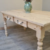 Clear waxed all over traditional farmhouse table - prices from £499